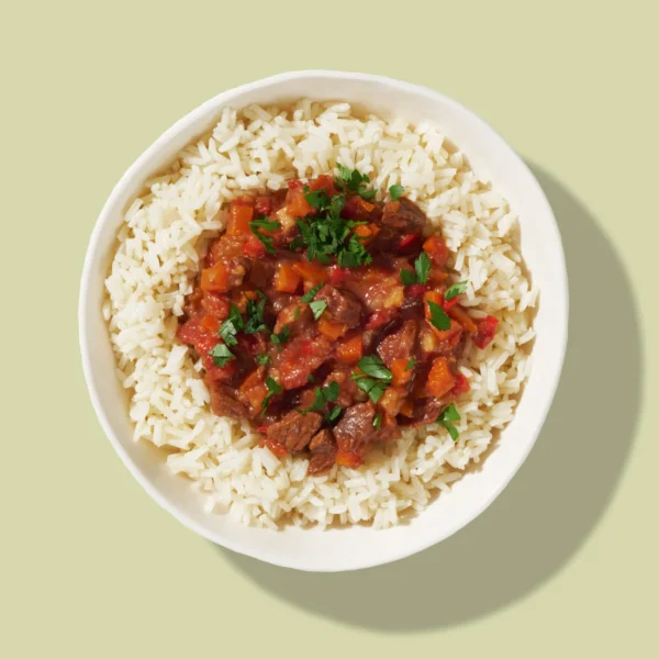 Tocăniță vită slowcooked cu orez