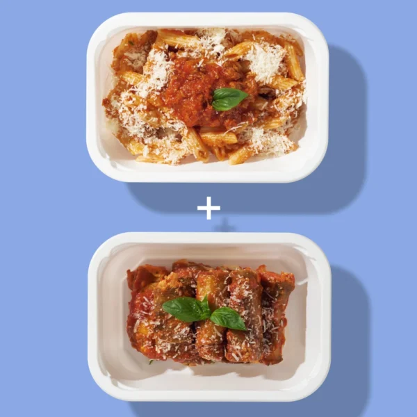 Pachet 3 - Paste bolognese + Rulouri vinete cu ricotta gratinate